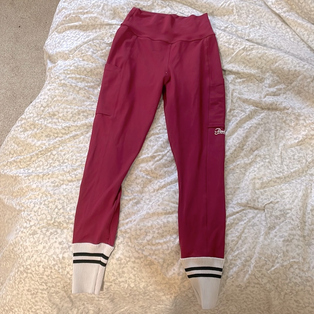 Maroon bombshell anklesock leggings size small